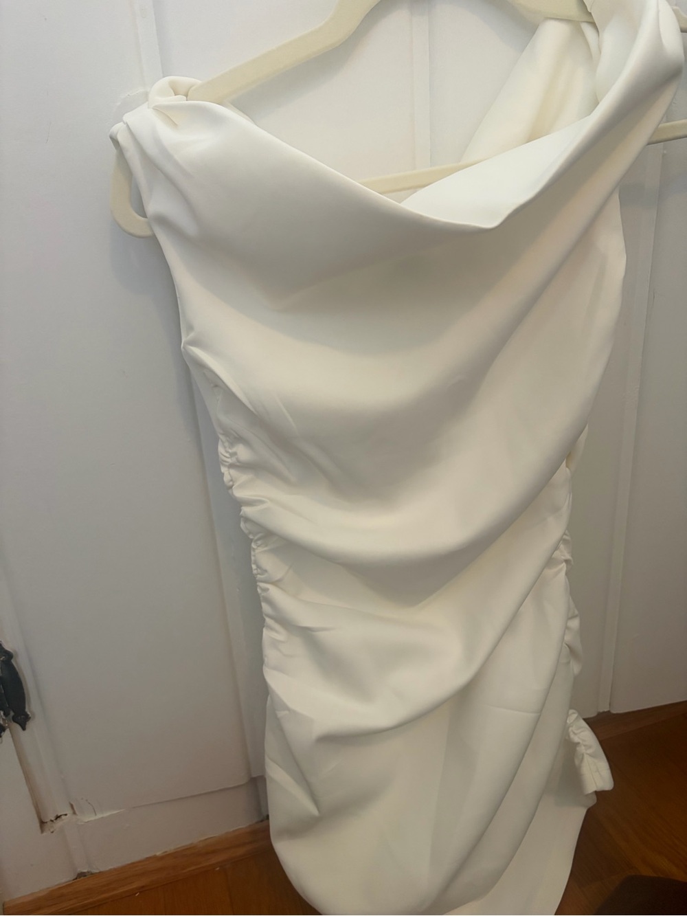 Peppermayo Off-Shoulder White Bodycon Mini Dress - Picture 2 of 4